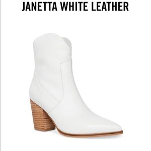 NEW Steve Madden Janetta White Leather Boots